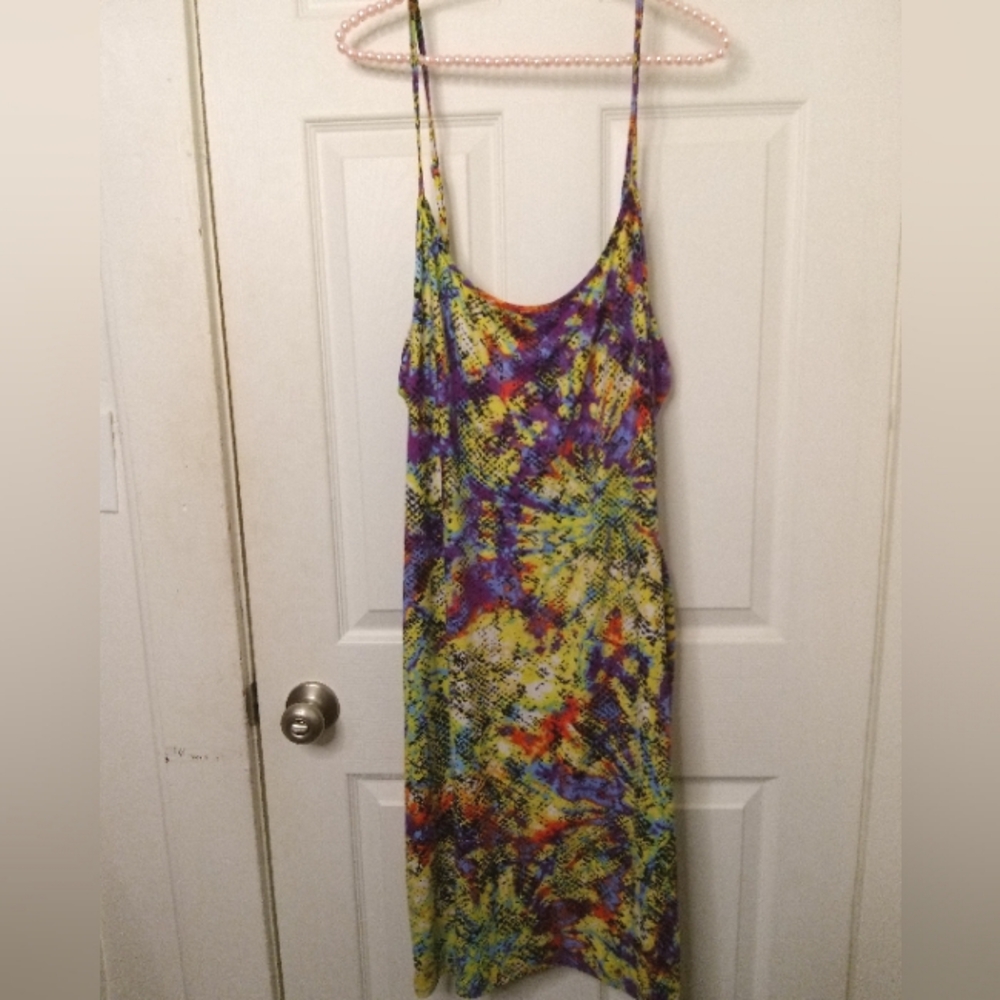 Love J multi colored snake skin print mini dress